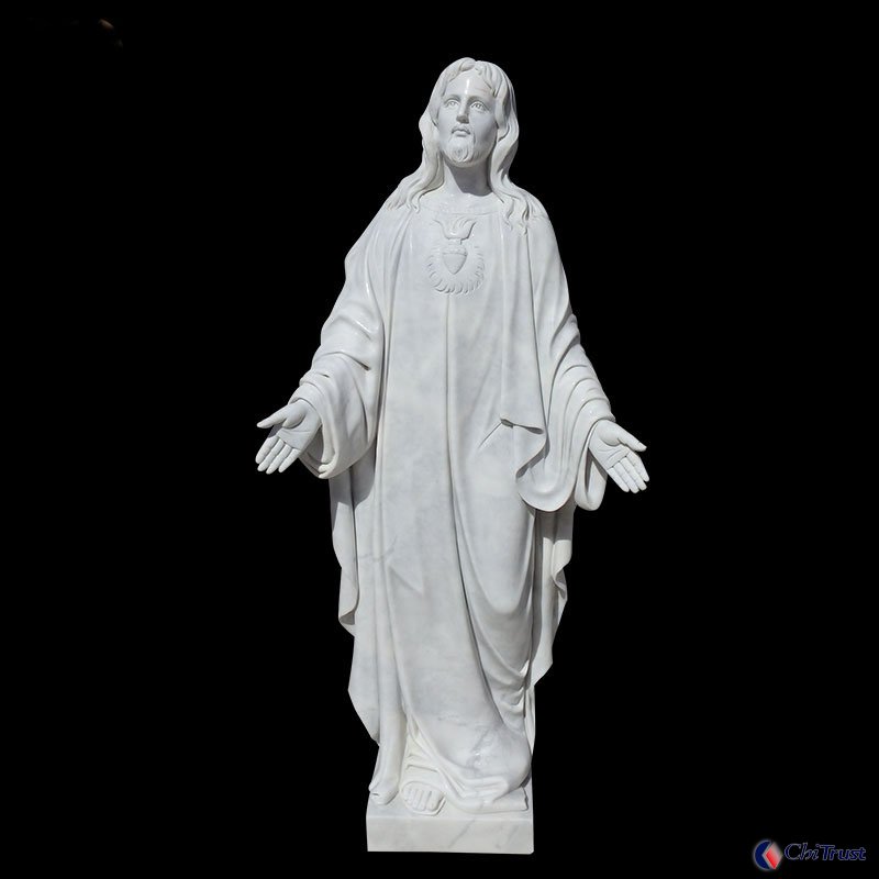 White marble life size garden Jesus Statue
